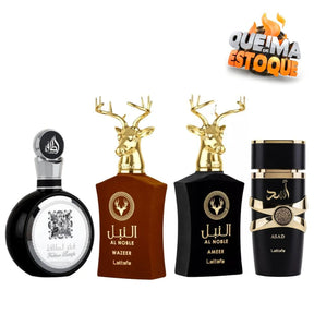 PROMOÇÃO COMPRE 1 LEVE 4 - Lattafa Fakhar, AL Noble Wazeer, AL Noble Ameer e Assad Lattafa - Oferta De Queima de Estoque de Ano Novo - 100ml cada